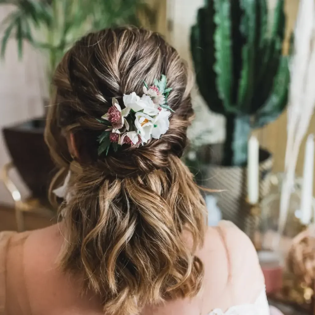 Rustic Floral Half Up