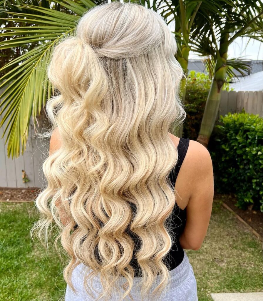Voluminous Waves Half Up