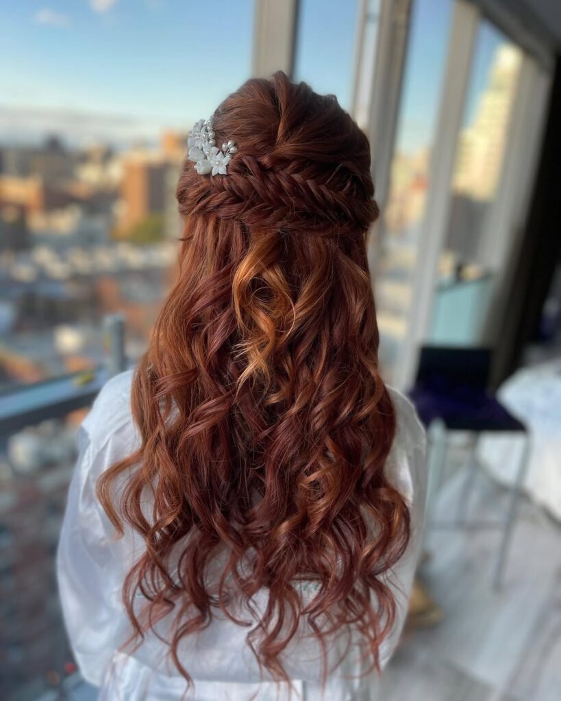 Fishtail Braid Half Up