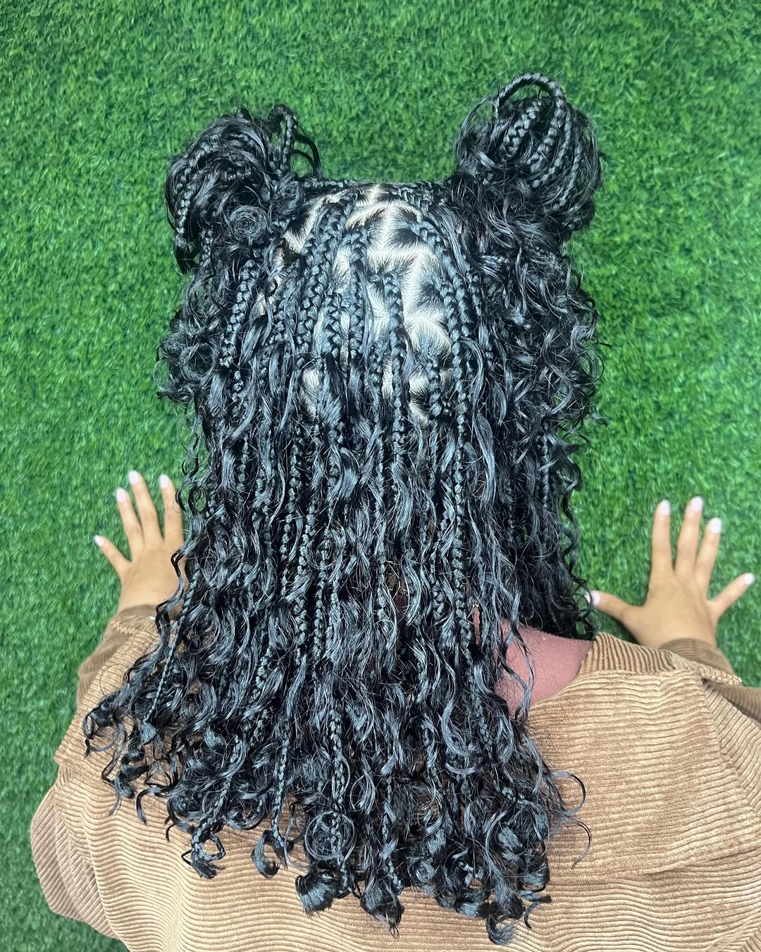 Boho Braids with Space Buns