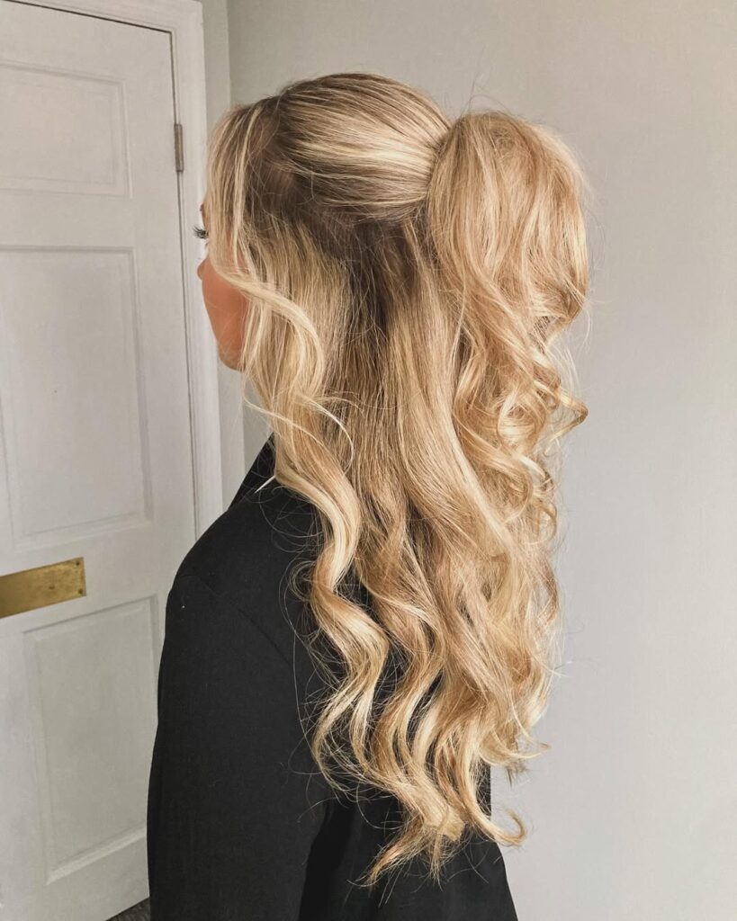 Soft Curls Half Up
