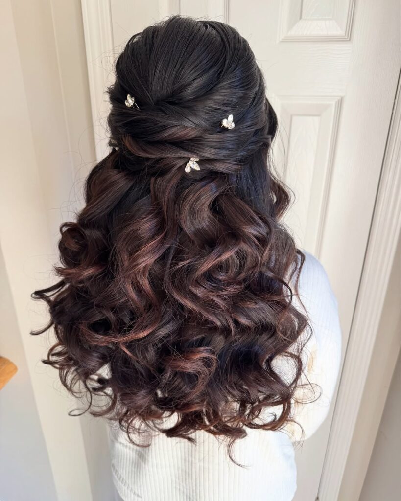 Twisted Half Up with Pins