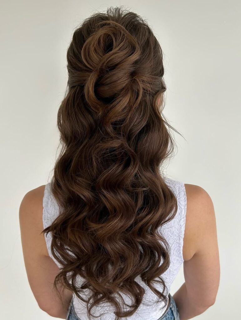 Loose and Romantic Half Up