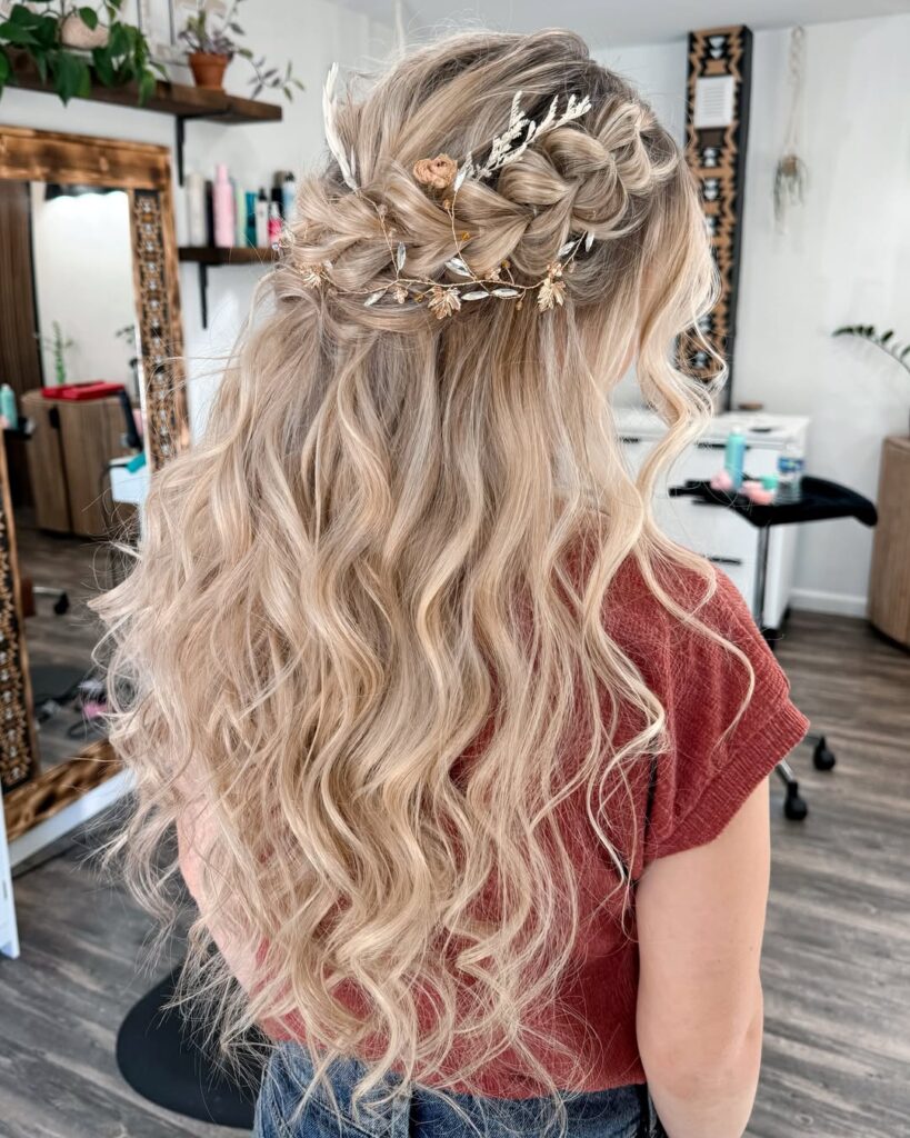 Boho Braided Half Up